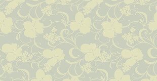 淡绿色花卉连续图案