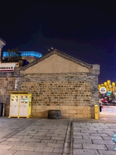 古建夜景静谧的历史角落