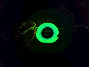 绿色发光圆环特效路亚鱼饵
