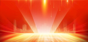 红色炫光舞台背景