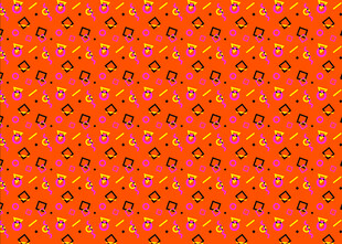 橙色底几何图案纹理背景