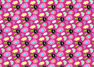 粉色爱心图案无缝背景