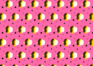 粉色背景的可爱图案