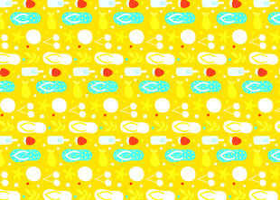 黄色卡通图案背景纹理