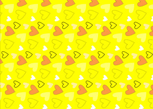 黄色卡通图案背景纹理