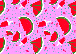 西瓜图案背景 