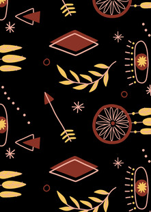 几何图案黑色背景装饰图