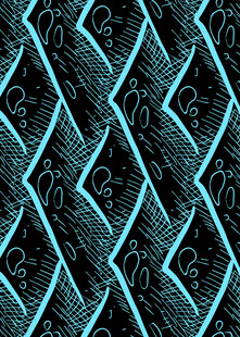 蓝黑几何线条交织图案