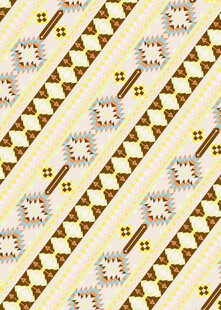 几何条纹复古风图案设计