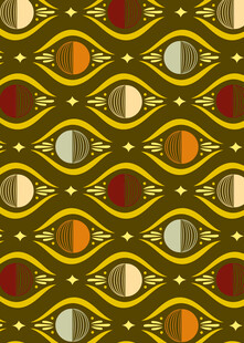 复古几何眼睛图案背景