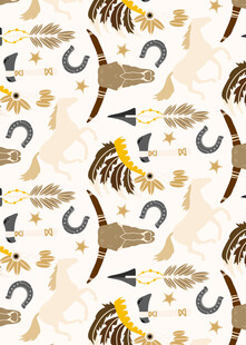 马主题几何图案背景