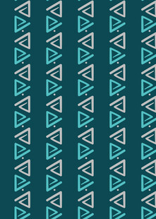 蓝绿色几何三角图案背景