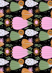 多彩仙人掌图案无缝背景