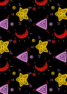 星空几何图案无缝背景