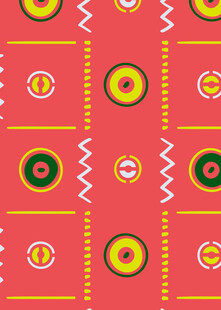 红色几何图案民族风纹理