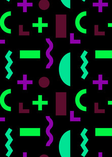 霓虹几何抽象图案背景