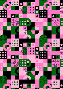 几何图案拼接多彩背景