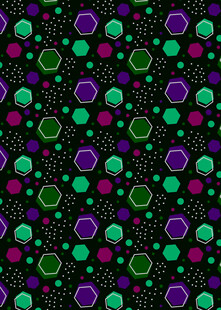 多彩圆点黑色背景图案