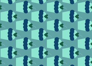 蓝绿几何图案无缝背景