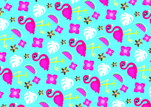 梦幻多彩卡通图案背景