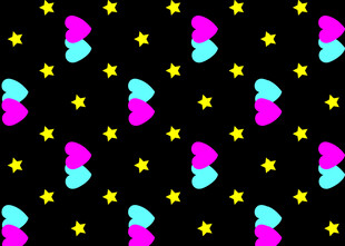 多彩爱心星星几何图案背景