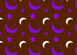 紫色星空月亮星星图案