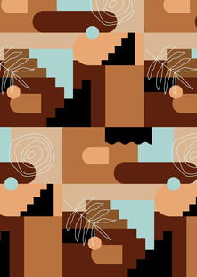 几何抽象风格图案设计