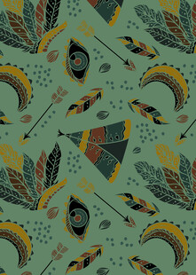 复古风羽毛图案背景素材