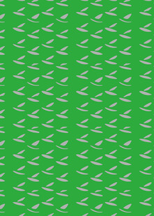 绿色底纹带白色几何图案