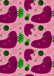 粉色背景的肝脏图案设计