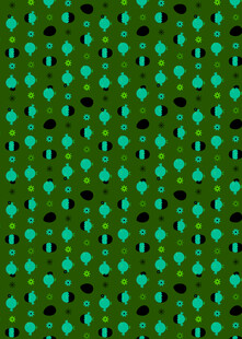 绿色波点图案背景