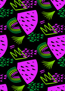 西瓜草莓图案无缝背景