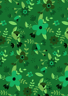 绿色植物花卉图案背景