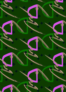 紫色几何图案绿色背景纹理