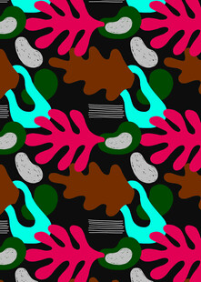 多彩树叶迷彩图案设计