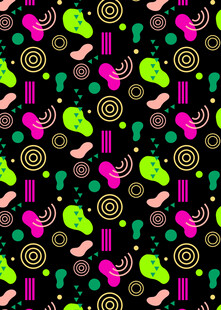 多彩趣味几何图案背景