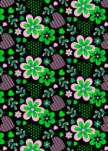 绿色花卉图案背景纹理