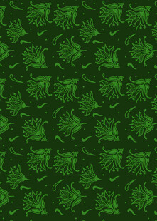 绿色植物图案无缝背景