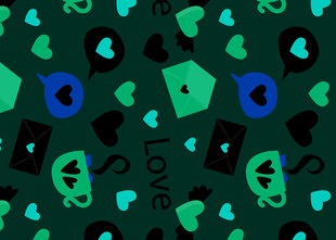 爱心图案背景纹理设计