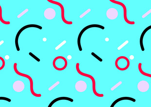 蓝底多彩几何图案背景