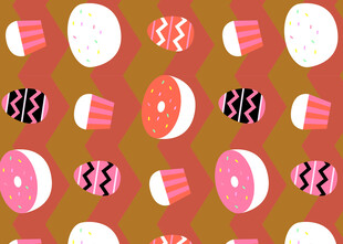 多彩糖果几何图案背景