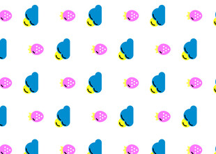 多彩蝴蝶图案背景