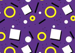 紫色背景几何图案装饰