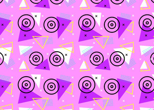 紫色几何图案无缝背景图