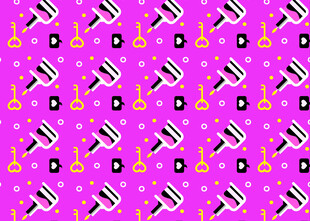 紫色底几何图案装饰图