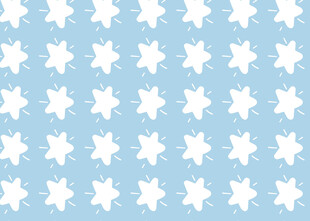 浅蓝色底白色星星图案