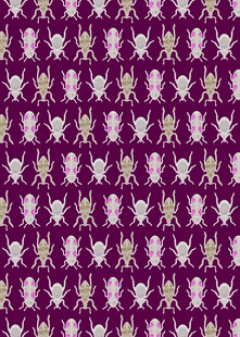 紫色花卉图案精美花纹