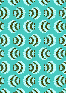 蓝底鱼形图案无缝背景