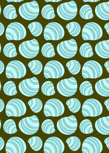 蓝白贝壳图案背景纹理