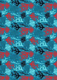 蓝红交织抽象花纹图案